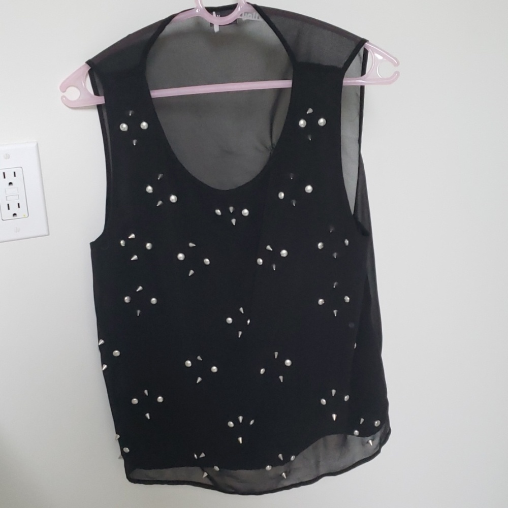 Black studded top
